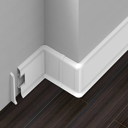 Set colt exterior plinta parchet Set, stejar elegant, PVC, 52 x 22.5 mm, 2 bucati/set
