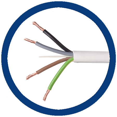 Cablu electric MYYM 4 x 6 mmp, izolatie PVC, rola 100 m 