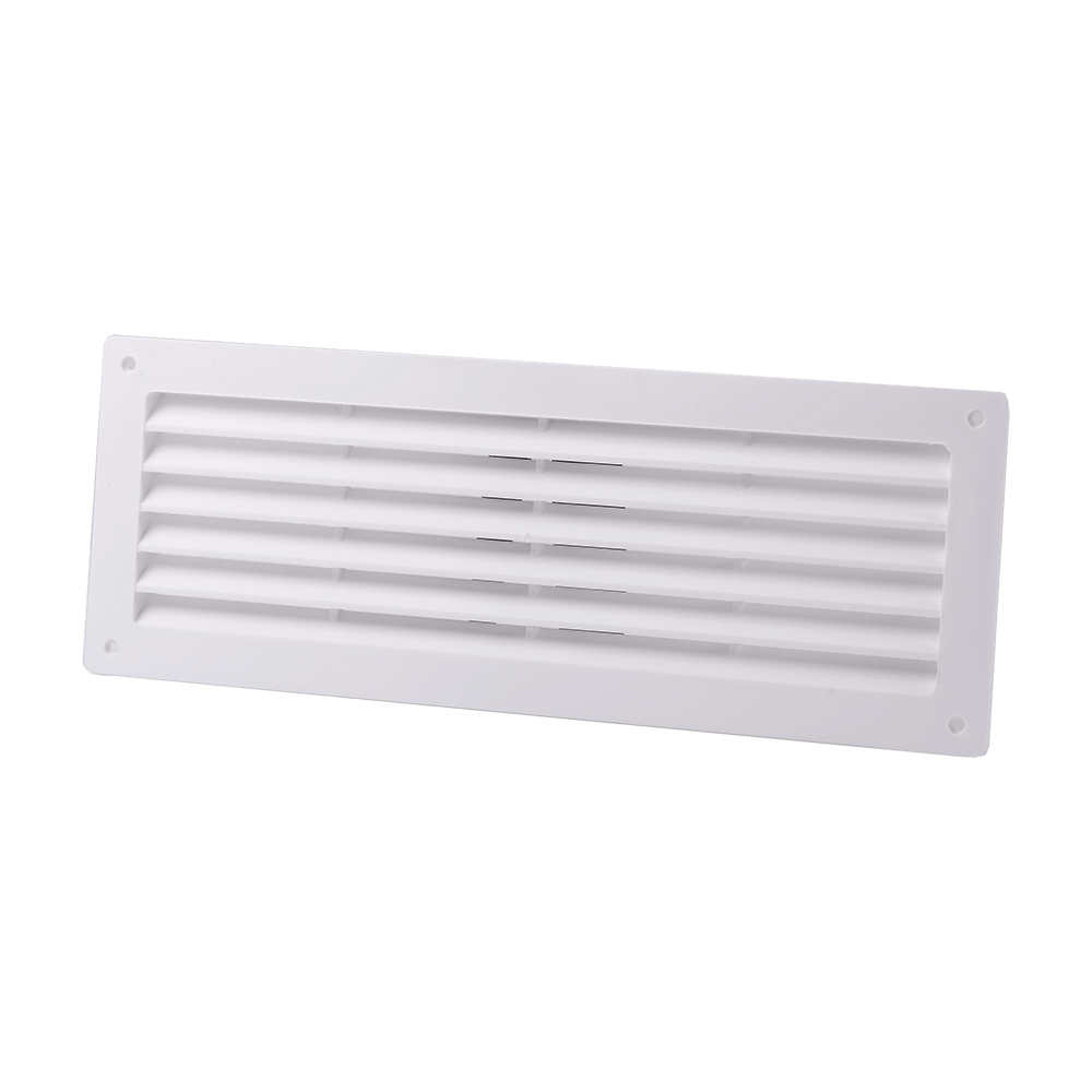 Grila ventilatie rectangulara Vents, plastic, alb, 368 x 130 mm