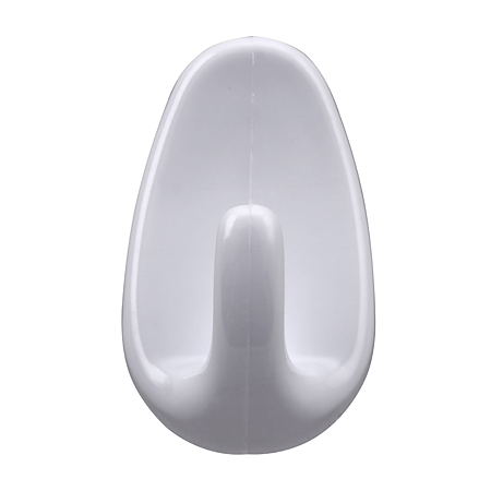Set 4 carlige adezive, polipropilena, alb, 4,3 x 2,6 cm