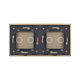 Panou intrerupator 2 x dublu Livolo VL-P701/01-4A, sticla securizata, auriu