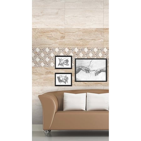 Faianta baie/bucatarie Angelo Beige DK, rectificata, bej, lucioasa, aspect marmura, 30 x 60 cm