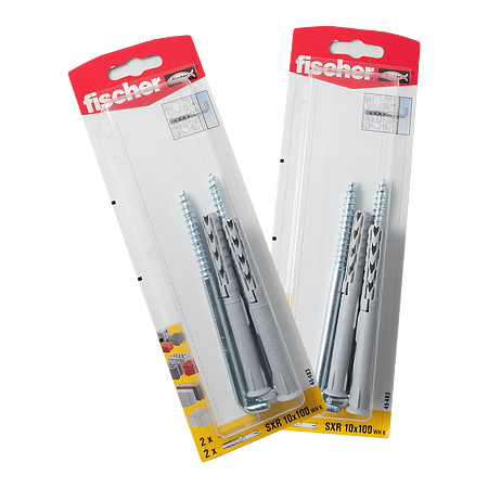 Diblu din nailon cu surub L, Fischer SXR, 10 x 100 mm, 7 x 125 mm, 2 buc