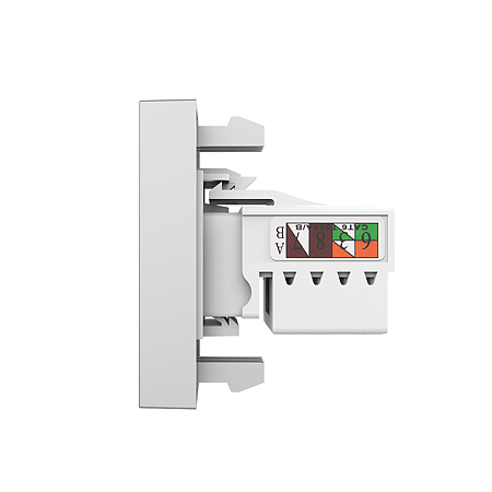 Modul priza retea RJ45 Livolo VL-FCCP-1WP, policarbonat, alb