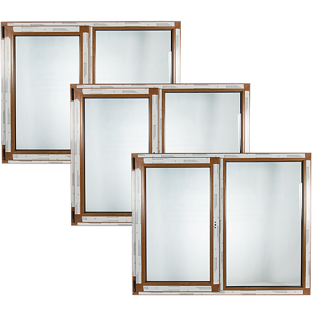 Fereastra PVC 4 camere, stejar, 146x116 cm (LxH), stanga