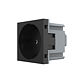 Modul priza Schuko Livolo VL-FCTC16A- 2BP,  montaj ingropat, negru, 45 x 45 x 32 mm