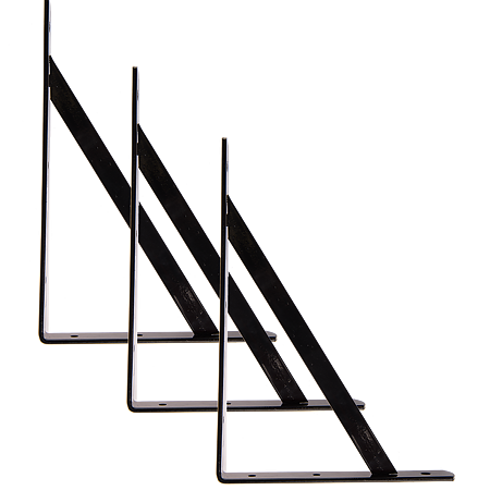 Consola punte, neagra, 300 x 200 x 30 mm
