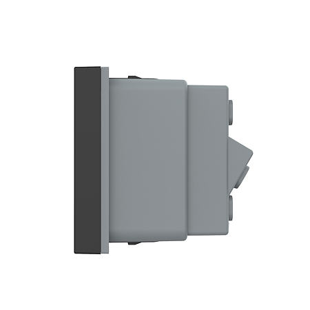 Modul priza simpla standard italian Livolo VL-FCTL16A-1WP, policarbonat, negru