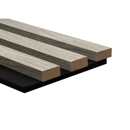 Panou riflaj acustic Stejar Stary, MDF, suport feltru 8mm, interior, 2600 x 144 x 20 mm