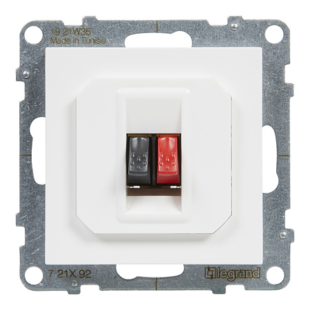 Priza cu borne Legrand, incastrata, conector difuzor, alb