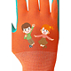 Manusi protective pentru copii Neo Tools, textil/latex, verde/potocaliu, marimea 5