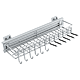 Suport cu glisare pentru cravate, curele si sosete, cromat, 450 mm