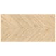Gresie portelanata exterior/interior KAI Tilia Beige, rectificata, tip chevron, mat, decor lemn, bej, 60 x 120 cm