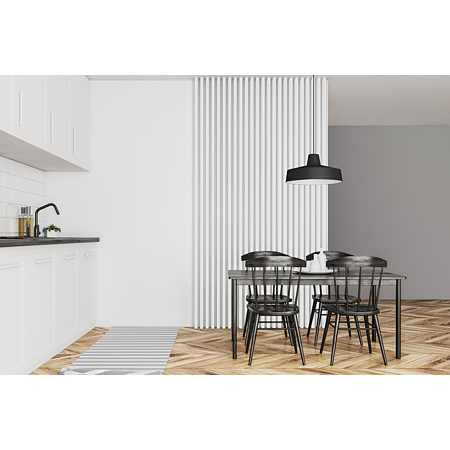 Panou decorativ Linea Slim, 1 lamela, alb, interior, 265 x 2.2 cm