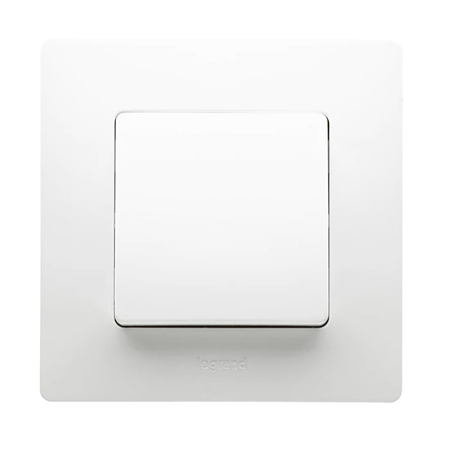 Intrerupator simplu Legrand Niloe L396426, incastrat, IP20, alb