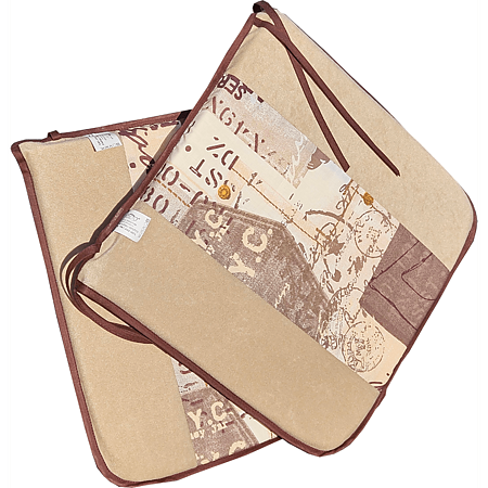Set 2 perne scaun, poliester, maro, 39 x 39 x 3 cm