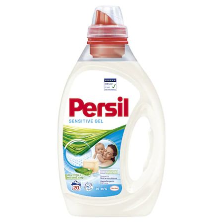 Detergent lichid Persil Sensitive Gel, Aloe Vera, 20 spalari, 1L
