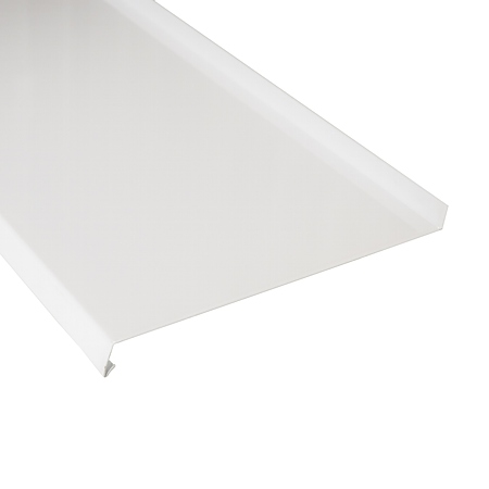 Glaf din aluminiu ECO, RAL 9016, alb, 300 x 30 cm