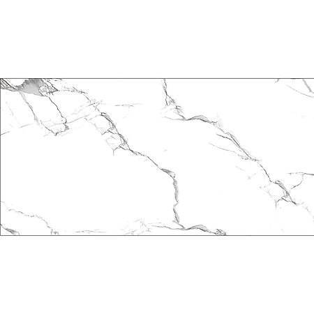 Faianta baie Lucinda White, alb, lucios, aspect de marmura, 59.5 x 29.5 cm