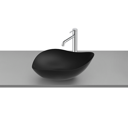 Lavoar baie Roca Ohtake, fineceramic, negru, 54 x 37.5 x 18.5 cm