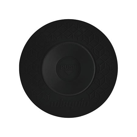 Dop universal din silicon UPPY Wirquin, 2in1 filtru si dop, negru, mat, Ø110mm