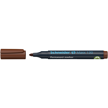 Marker permanent Schneider Maxx, varf rotund, 3 mm, cu vopsea maro 130