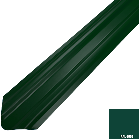 Sipca metalica de gard, verde RAL 6005, 0,45 mm, lungime 1,5 m