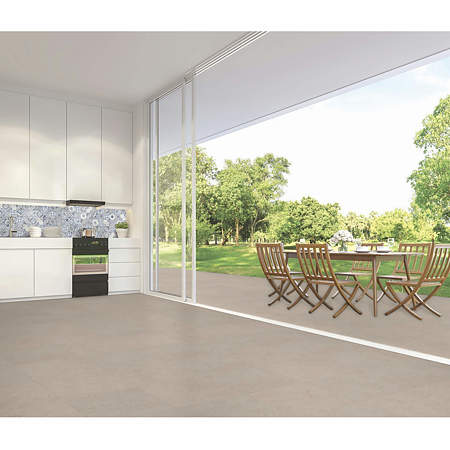 Gresie exterior/interior portelanata rectificata Cesarom Therme, mat, crem, clasa aderenta R11, PEI 4, 9 mm, 60 x 60 cm