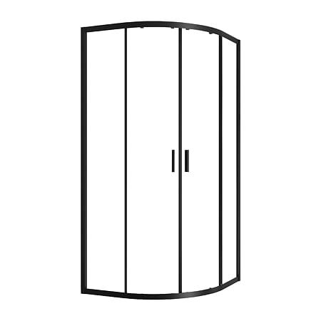 Inchidere dus Radaway Alienta Black A, culisant, sticla 5 mm, Easy Cleen, 90 x 90 x 1900 cm