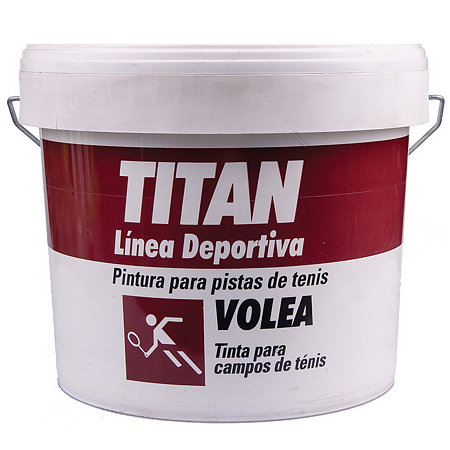 Vopsea acrilica pentru teren de tenis Titan Volea, rosu,interior/exterior, 10l