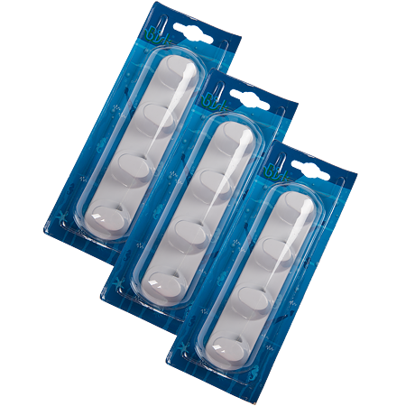 Carlig Bisk 4 brate plastic, alb, 160 x 35 x 25 mm