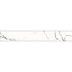 Plinta ceramica gresie Lucinda White, alb, finisaj lucios, aspect marmura, grosime 7.5 mm, 60 x 8 cm