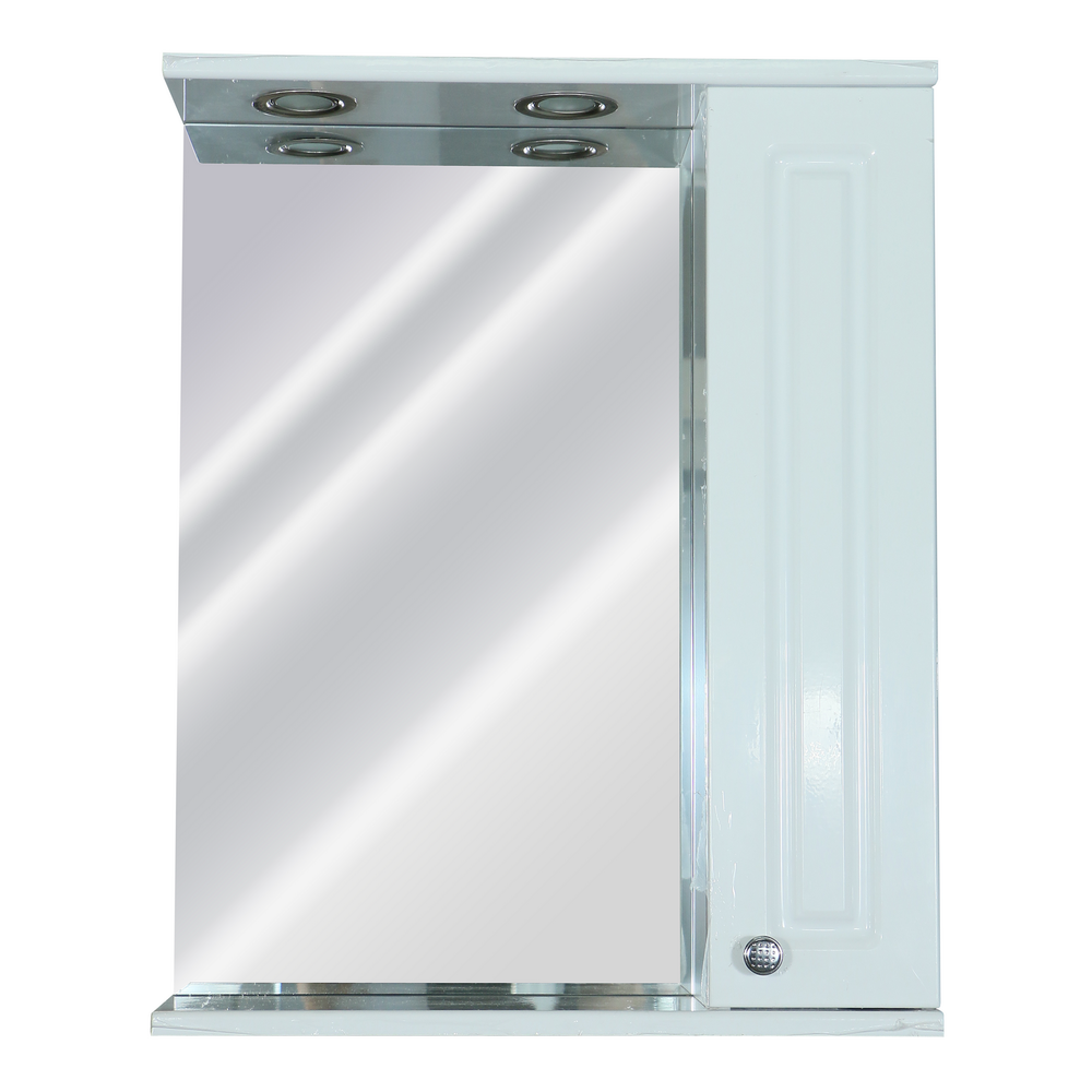 Oglinda cu dulap Sanitop Victoria, MDF infoliat/PAL, alb, 1 usa, iluminare LED, 60x16x67.7cm 60x16x67.7cm