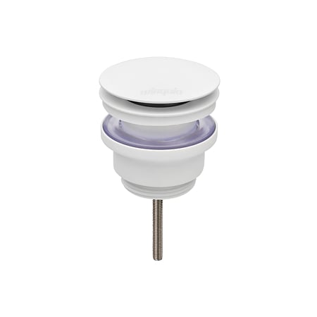 Ventil cu corp de scurgere Wirquin, universal, cu surub central, Quick-clac, alama, alb mat Ø1''1/4 inchi x Ø 63mm