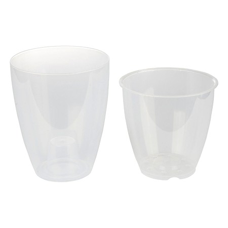 Set Miltonia, plastic, transparent, 1.1 l, diametru 13.3 cm, 16.3 cm Set Miltonia, plastic, transparent, 1.1 l, diametru 13.3 cm, 16.3 cm