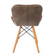 Scaun bucatarie / living Eliza, tapitat, catifea, cadru de lemn, maro, max. 110 Kg., 73 x 47 cm