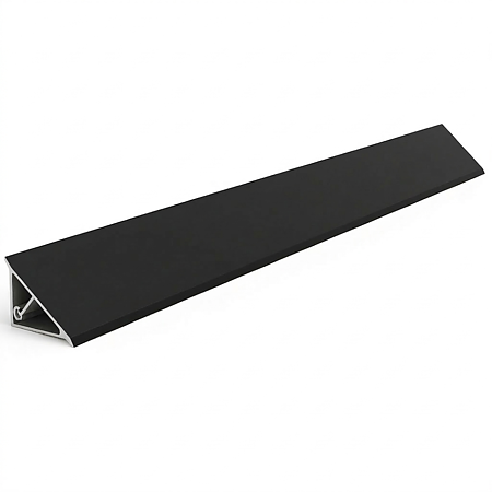 Profil inaltator pentru blat bucatarie, plastic cu folie HG, negru, 4 m
