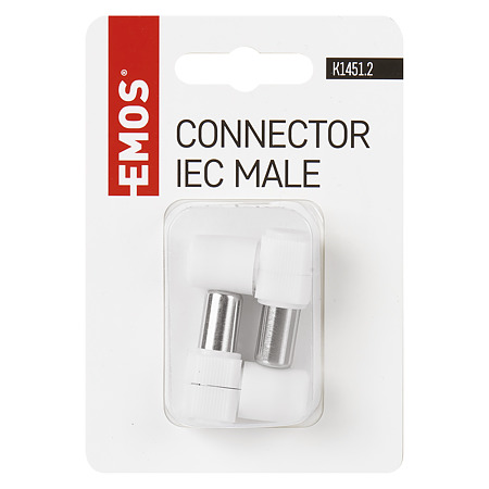 Set 2 conectori antena IEC Emos, tip M, surub, in unghi