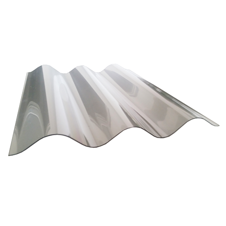 Placa ondulata policarbonat, alb transparent, grosime 0.85 mm, 1.096 x 2 m