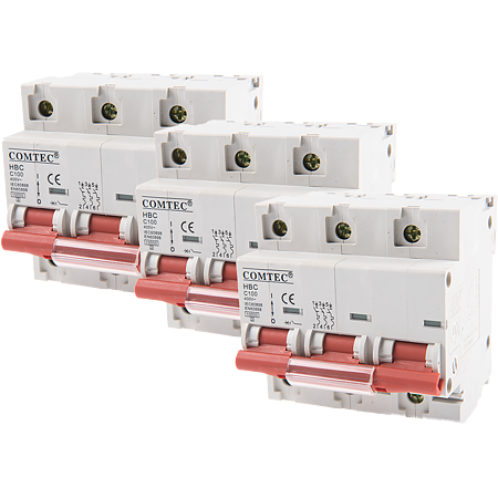 Intrerupator automat Comtec (MCB)-HBC, 3P, 100A