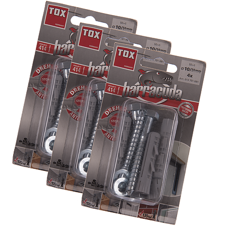 Diblu Barracuda cu surub, 10 x 50 mm Diblu Barracuda cu surub, 10 x 50 mm