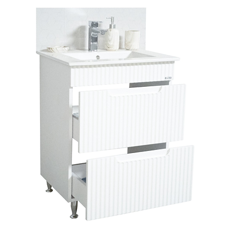 Mobilier baie Badenmob Seria 033, baza cu lavoar, MDF/PAL, alb, 60 x 46 x 81 cm