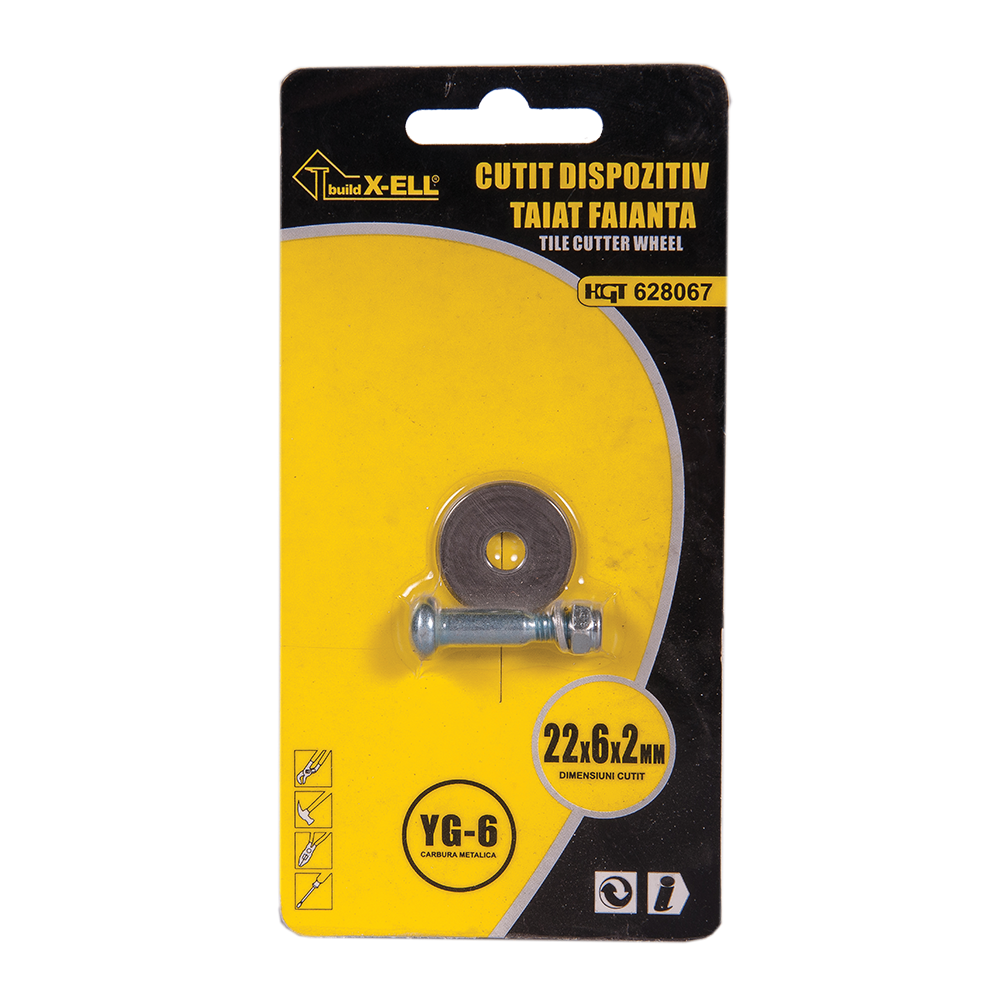 Cutit rola pentru dispozitiv faianta Evotools, 6-22 mm