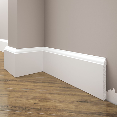 Plinta pardoseala Elegance, polimer dur, alb, 2440 x 11 x 81 mm Plinta pardoseala Elegance, polimer dur, alb, 2440 x 11 x 81 mm