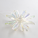 Decoratiune iarna fulg de nea 3D, alb iridiscent, 11 cm 