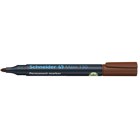 Marker permanent Schneider Maxx, varf rotund, 3 mm, cu vopsea maro 130