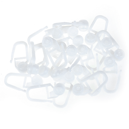 Set accesorii pentru sina cu 2 canale perdea SM3, 120-180 cm, plastic, alb
