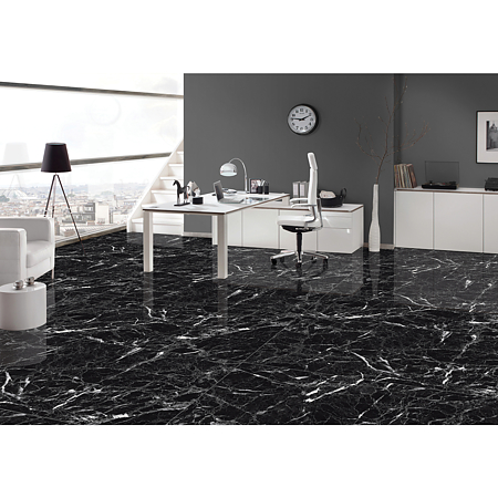 Gresie portelanata exterior/interior HG Black Emperador, rectificata, lucios, PEI III, negru, 60 x 120 cm