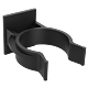 Clips pentru picior, negru, plastic, 30 mm