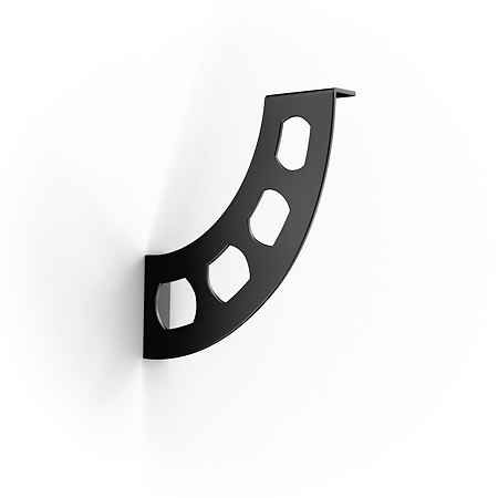 Consola Boomerang, otel, negru, 180 x 26 x 190 mm